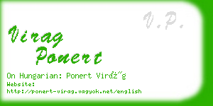 virag ponert business card